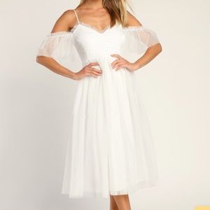 Lulus White tulle dress
